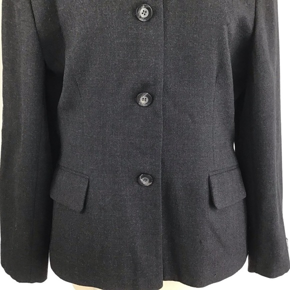 Vintage Evan-Picone worsted wool 4 button USAU made in USA gray blazer. Size 14 - Picture 2 of 10